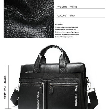Genuine Leather Briefcase for Men Laptop Business Travel Messenger Crossbody Shoulder Bags