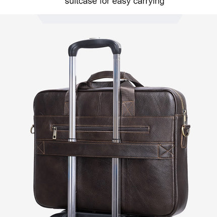 Genuine Leather Briefcases for Men Laptop Bag Business Travel Messenger Bag Handbag