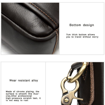 Genuine Leather Briefcases for Men Laptop Bag Business Travel Messenger Bag Handbag
