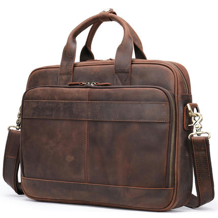 Handbag Business Briefcase Men's Bag Shoulder Crossbody Bag Men's Genuine Leather Bag Computer Bag