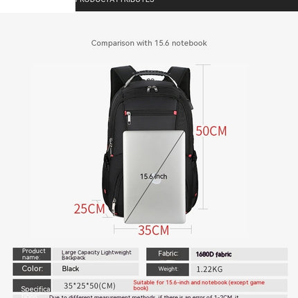 Travel Laptop Backpack,Large Bookbag for Men with USB Charging Port Student Waterproof Backpack