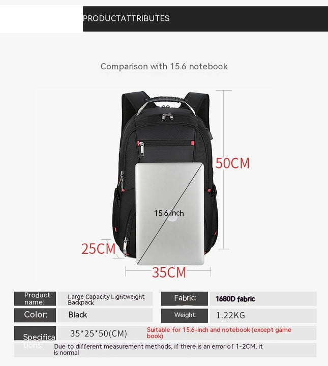 Travel Laptop Backpack,Large Bookbag for Men with USB Charging Port Student Waterproof Backpack