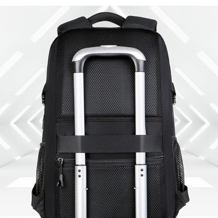 Herren-Rucksack, Business-Reisetasche, einfacher Computer-Rucksack mit USB-Ladeanschluss