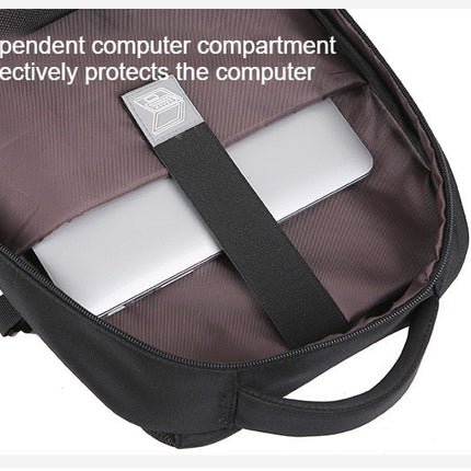 Herren-Rucksack, Business-Reisetasche, einfacher Computer-Rucksack mit USB-Ladeanschluss