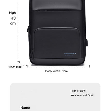 Laptop Backpack for Business Office, Travel Backpack with USB Charging Port Water resistant Bag for Men