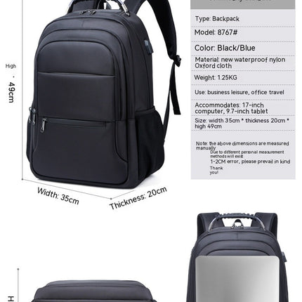 Sac à dos pour ordinateur portable, sac à dos de voyage, sac à dos d'affaires, grand sac à dos d'école étanche pour hommes