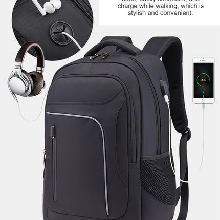 Sac à dos de voyage extra large pour ordinateur portable pour hommes, sac à dos d'affaires résistant à l'eau avec port de chargement USB