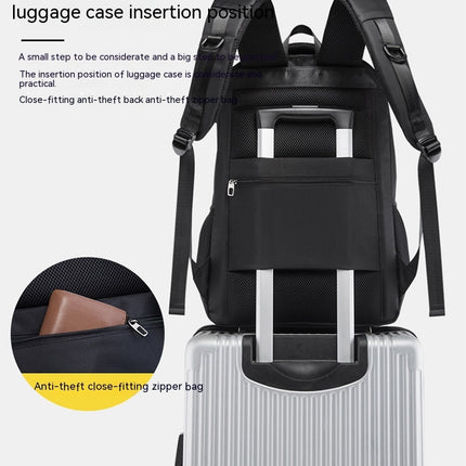 Sac à dos de voyage extra large pour ordinateur portable pour hommes, sac à dos d'affaires résistant à l'eau avec port de chargement USB