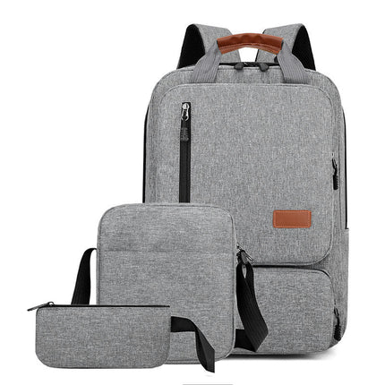 Three Piece Bbackpack Laptop Backpack Business Men's Backpack Large Capacity Backpack