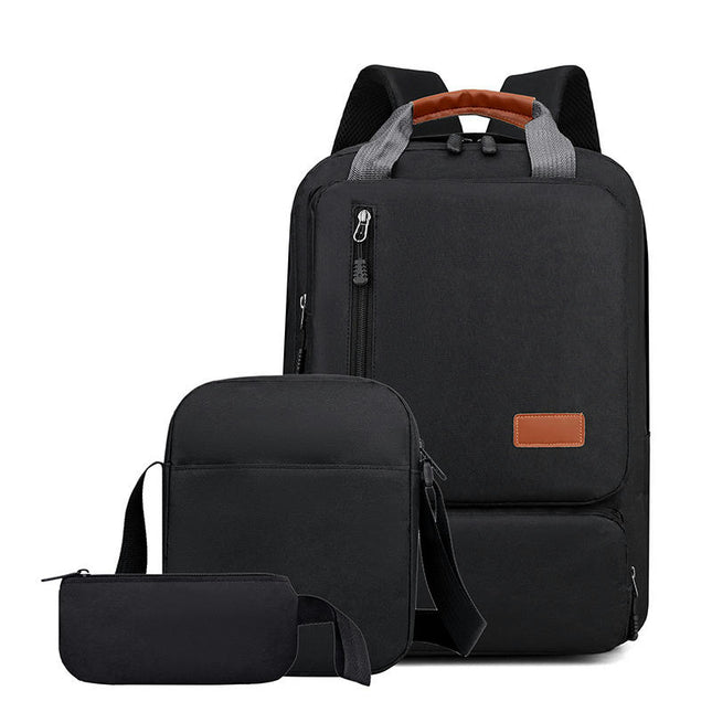 Three Piece Bbackpack Laptop Backpack Business Men's Backpack Large Capacity Backpack