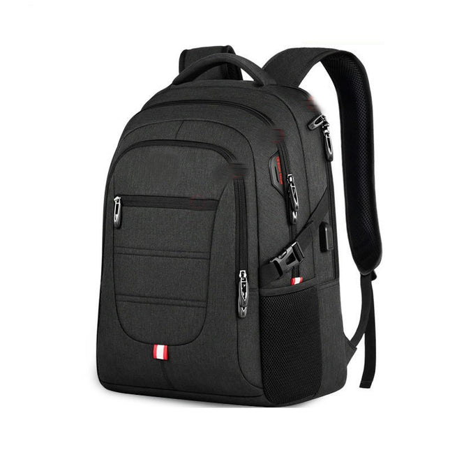 Herren-Rucksack, Laptop-Rucksack, großer Büchertaschen-Rucksack mit USB-Ladeanschluss, lässiger Tagesrucksack