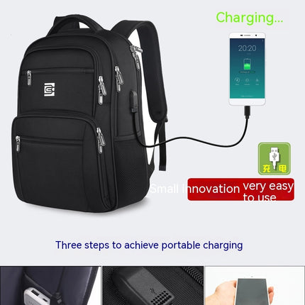 Reise-Laptop-Rucksack, großer Rucksack mit USB-Ladeanschluss für Herren, wasserabweisender Rucksack