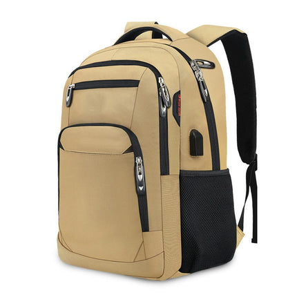 Laptop-Rucksack, großer Handgepäck-Rucksack mit USB-Ladeanschluss, wasserabweisender Rucksack für Herren