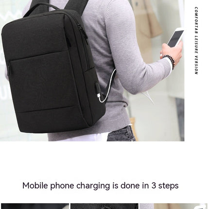 Laptop Backpack for Business Office, Travel Commuter Backpack with USB Charging Port