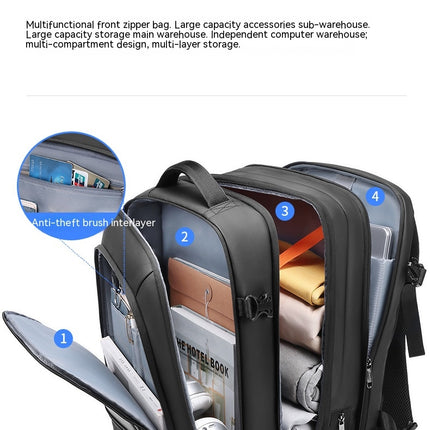 Backpack USB Charging Simple Backpack For Men And Women Waterproof Computer Backpack