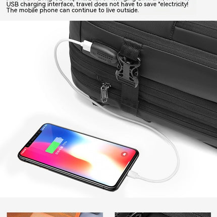 Backpack USB Charging Simple Backpack For Men And Women Waterproof Computer Backpack