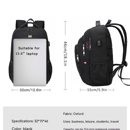 Herren-Rucksack, Geschäftsreise-Rucksack, multifunktionale Laptop-Tasche mit USB-Ladeanschluss