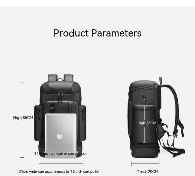 Backpack Men's Large Capacity Multifunctional Compartment Outdoor Travel Computer Backpack