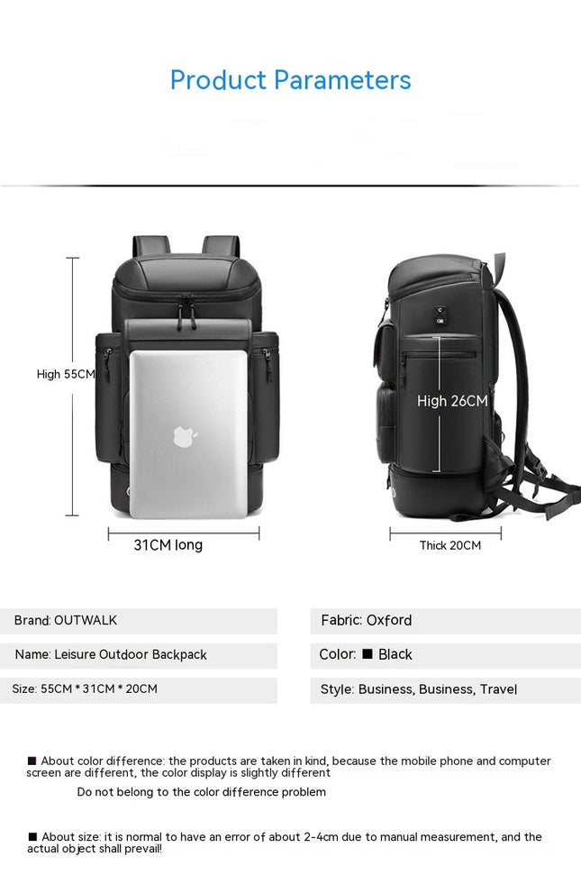 Herren-Rucksack, große Kapazität, Outdoor-Sport-Rucksack, lässiger Bergsteiger-Rucksack