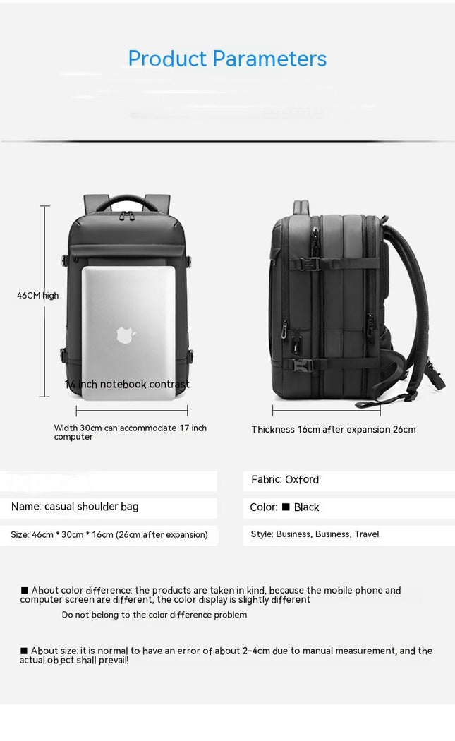 Oxford Cloth Backpack Men's Large Capacity Travel Backpack Business Computer Backpack