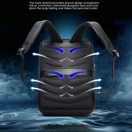 Hartschalen-Laptop-Rucksack, Business-Rucksack für Herren, mit wasserdichter USB-Tasche, Herren-Rucksack
