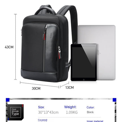 Nylon Backpack Multifunctional Backpack Men's Computer Backpack with USB Charging Port