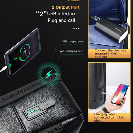 Men's Business Backpack Multifunctional USB Backpack Large Capacity Computer Backpack