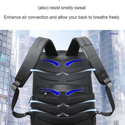 Business Laptop Backpack Travel Rucksack with USB Charging Port, Water-Resistant Men Backpack