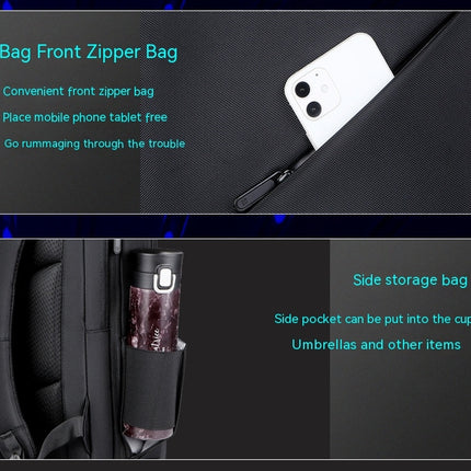 Laptop Backpack, High-Capacity Backpack for Men USB Charging Port Waterproof Backpack