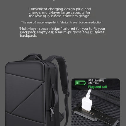 Laptop Backpack, High-Capacity Backpack for Men USB Charging Port Waterproof Backpack