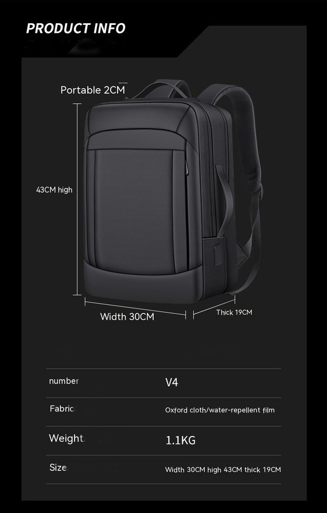 Business Backpack for Men Waterproof Backpack with USB Charging Port Travel Laptop Backpack