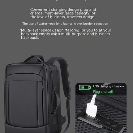 Business Backpack for Men Waterproof Backpack with USB Charging Port Travel Laptop Backpack