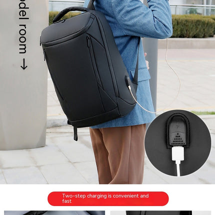 Large Capacity Backpack Men's Waterproof Backpack With USB Computer Casual School Bag