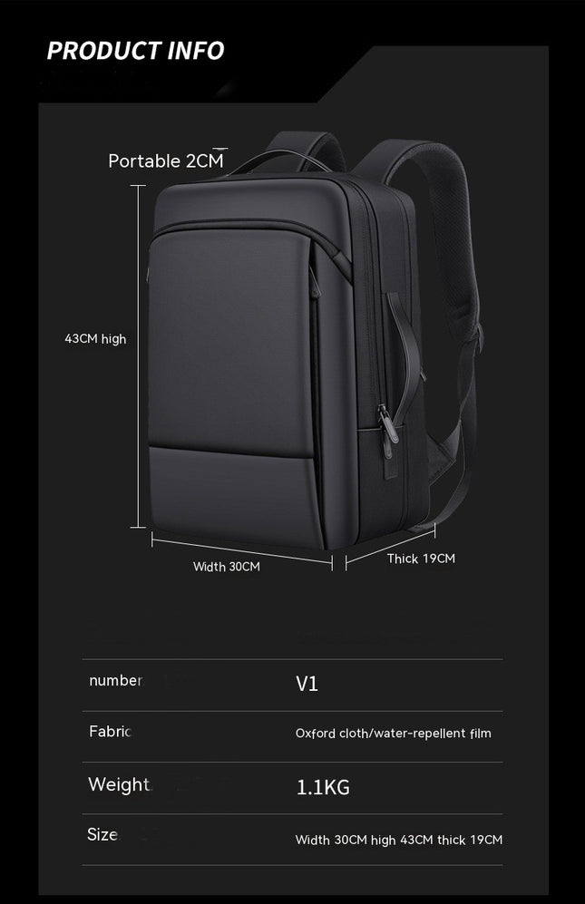 Travel Backpack for Men, Expandable Laptop Backpack with USB Charging Port Water Resistant Backpack