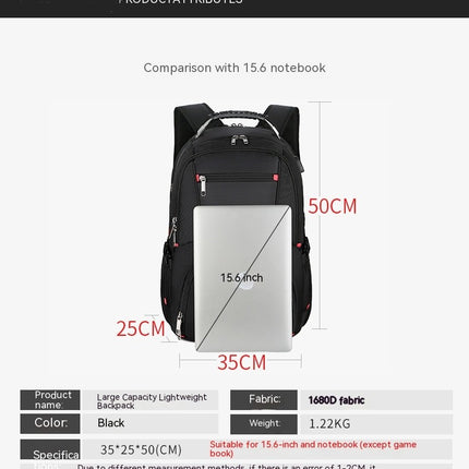 Rucksack Herren USB Multifunktionsrucksack Herren Wasserdicht Computertasche Notebooktasche