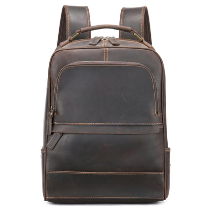 Genuine Leather Backpack for Men Laptop Backpack Large Business Travel Bag Shoulder Bags