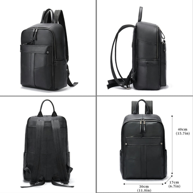 Herren-Rucksack aus echtem Leder mit großer Kapazität, multifunktionaler Computer-Rucksack