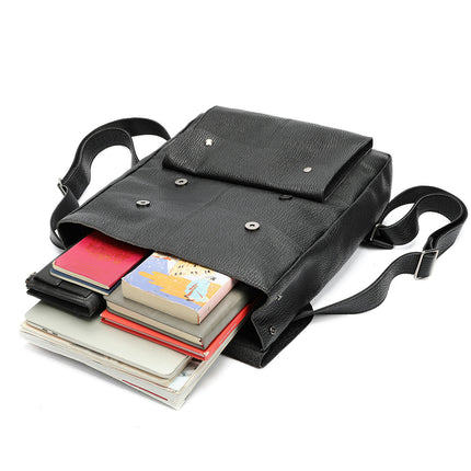 Echtes Leder Rucksack Herren Rucksack Computertasche Business Reisetasche Einfacher Rucksack