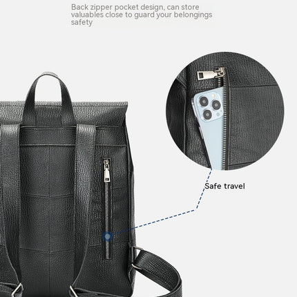 Echtes Leder Rucksack Herren Rucksack Computertasche Business Reisetasche Einfacher Rucksack