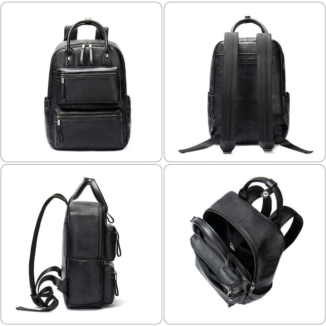 Backpack for Men Laptop Travel Backpack Waterproof Large Genuine Leather Work Backpacks