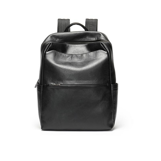 Business Commuting Backpack Large Capacity Backpack Genuine Leather Laptop Backpack