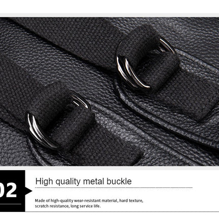 Genuine Leather Backpack for Men School Backpack Laptop Bookbag for Business Work College Travel