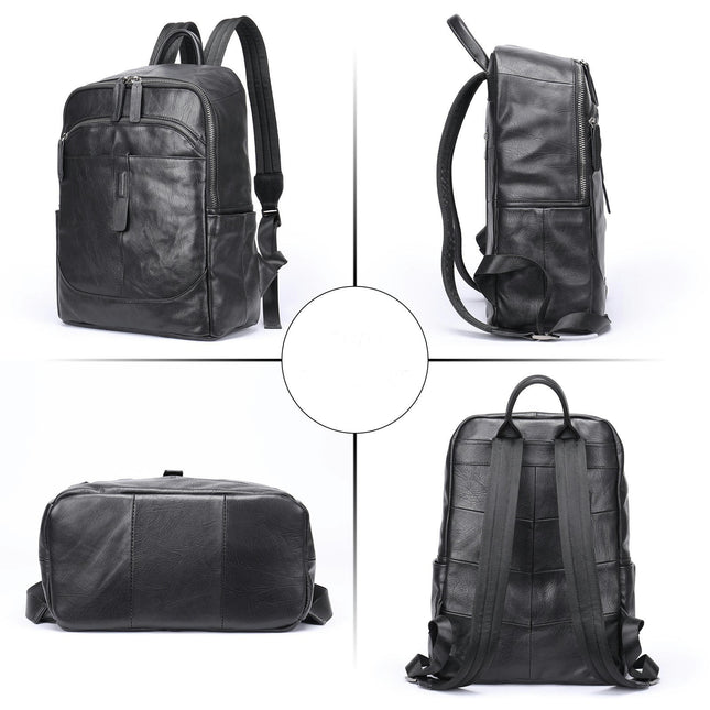 Business Backpack for Men Backpack Casual Travel Bag Laptop Backpack Genuine Leather Backpack