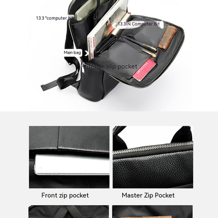 First Layer Cowhide Backpack Men's Genuine Leather Backpack Large Capacity Computer Backpack