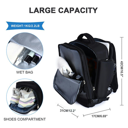 Durable Carry On Backpack, Travel Backpack for Women Large Waterproof Casual Daypack Bag