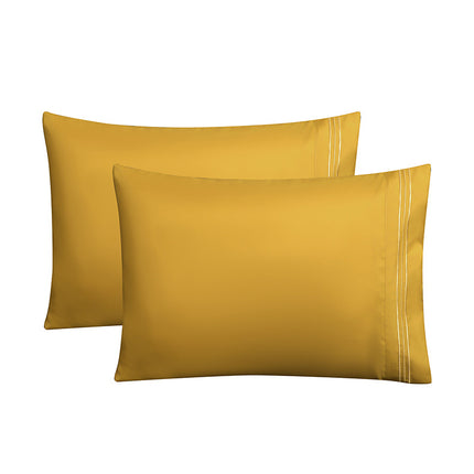 Plain Brushed Pillowcases Embroidered Pillowcases pillowcase, 2 Piece Set Queen Size Pillowcases For Home