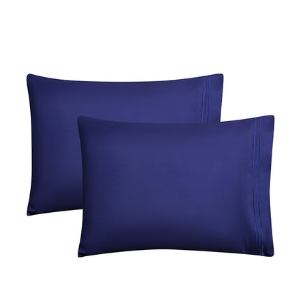 Plain Brushed Pillowcases Embroidered Pillowcases pillowcase, 2 Piece Set Queen Size Pillowcases For Home
