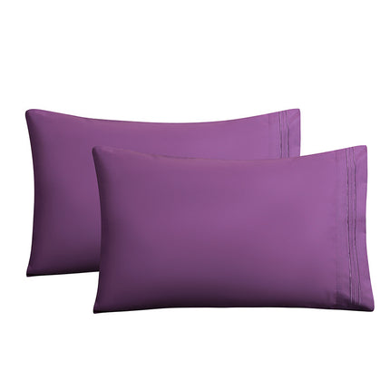 Plain Brushed Pillowcases Embroidered Pillowcases pillowcase, 2 Piece Set Queen Size Pillowcases For Home