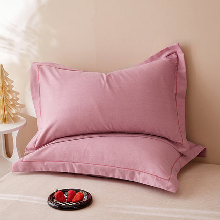 Ensemble de taies d'oreiller Queen/Standard (2 pièces), taie d'oreiller 100% coton, taie d'oreiller minimaliste, taie d'oreiller douce et soyeuse