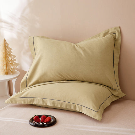 Ensemble de taies d'oreiller Queen/Standard (2 pièces), taie d'oreiller 100% coton, taie d'oreiller minimaliste, taie d'oreiller douce et soyeuse